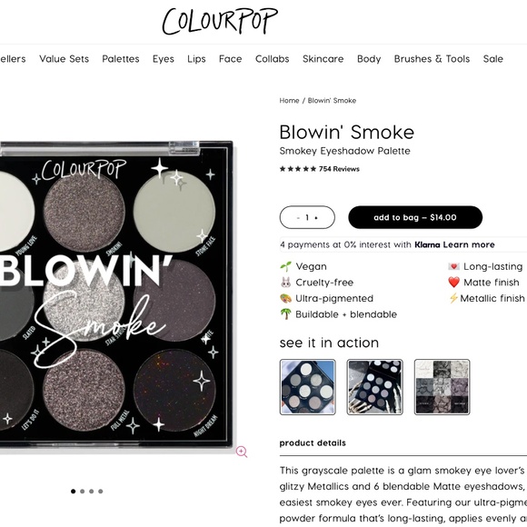 ColourPop "Blowin' Smoke" eyeshadow palette - Picture 13 of 13